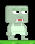 A player wearing the Vampire Fangs.