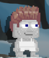 A player wearing the Handsome Vampire Hair