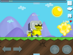 A player with the Egged mod, which is resulted from being thrown with an Egg