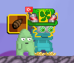 A player wearing the Haunted Synthoid