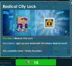 Radical City Lock's purchase screen