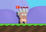 A player wearing the Mad Scientist Hair