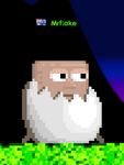 A player standing behind a Cardboard Egg.