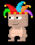 A player wearing the Jester's Cap