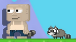 A player with Raccoon Leash equipped