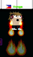 The fire particles created when the player jumps while wearing them.