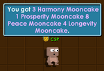 The message appearing after a Mooncake Bundle has been consumed