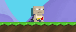 A player with a Fire Ax equipped (gif version).