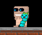 A dancing Leashed Silkworm - Aqua