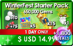 The WinterFest Starter Pack during WinterFest 2023.