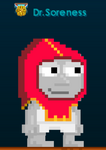 A player wearing the Sacred Hood