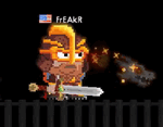A player wearing the full Beowulf's set.