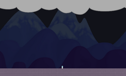 Render of a world with the Snowy Night weather