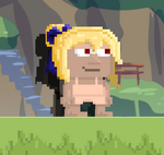 A player wearing the Tied Anime Bun