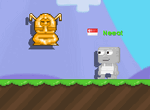 A player picking up an Adventure item - Golden Idol
