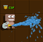 A player using a Fire Hose