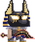 A player wearing the full Anubis set.