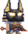 A player wearing the full Anubis set.