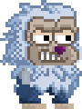 A player wearing the full Abominable Snowman set.