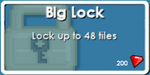 Big Lock's old store button