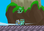 A player catching a Ghost with the ghost catching set
