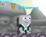 A player wearing the Ghost of WinterFest Present Robe