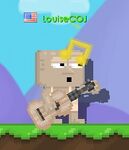 A player /dancing while wearing the Mariachi Guitar