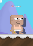 A player holding a Sword