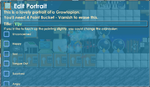 Portrait's menu when wrenched