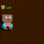 A player wearing the Armored WinterBot - Fists.