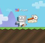 A player with a Cloud Rabbit equipped
