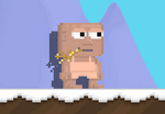 An animated image of a player with a Munchin' Straw equipped.