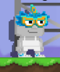 A player wearing the Party Plume Mask