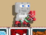 A player wearing a Dala Horsie