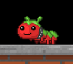 A walking Leashed Silkworm - Red