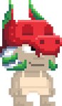 A player wearing the Dragon Fruit Dragon Helm.