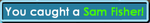 The player message that appears after obtaining a Sam Fisher