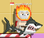 A player with the Megalodon equipped