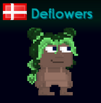 A player wearing Joyful Bun Hair with 8 green dye