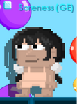 A player wearing the Mochi Twintails Hair