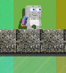A player wearing the Confetti Jump Pack