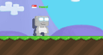 A GIF of a player equipped with the Focused Eyes