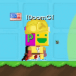 A player is dropping an item.