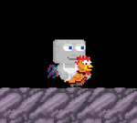 A player wearing the Riding Chicken