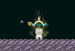 A player wearing the Angelic Aura