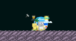 A player wearing the Beach Aura.