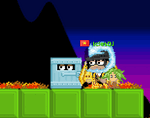 A player moving in leaves