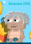 A player wearing the Mysterious Detective's Hair