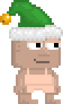 A player wearing the Elf Hat.
