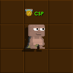 A player wearing a Super Cape - Black